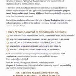 Purpose & Passion Video Seminar